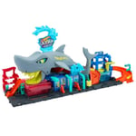 Hot Wheels City-Station de Lavage Requin-Coffret voiture Color Reveal HTN82