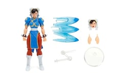 Jada - Street Fighters - Chun LI - Figurine Articulée 15cm - Accessoires Amovibles - Dès 8 Ans - 253252026, Bleu