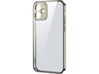 Joyroom Joyroom New Beauty Series Ultratunt Transparent Fodral Med Metallram För Iphone 12 Pro Max Guld (Jr-Bp744)