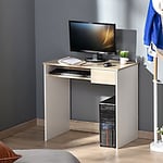 Homcom Computer Desk With Keyboard Tray Oak 80 (W) x 45 (D) x 75 (H) cm