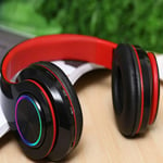 Xpork Bluetooth Headphones Wireless Headset Noise Cancelling Stereo Earphones Over Ear for Home Office Online Class Cellphone PC TV Black Red