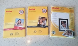 KODAK Ultra Premium Photo Paper 10x15cm 4x6" High Gloss 60 SHEETS