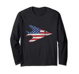 F-117 Stealth Nighthawk Aircraft American Flag F117 Long Sleeve T-Shirt