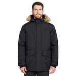 Peter Storm Mens Parka III Waterproof & Insulated Jacket, Winter Coat - Black - Size Medium