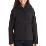 Marmot Femme Precip Eco Pro Jacket, Veste Imperméable, Veste de Pluie Légère à Capuche, Imperméable Coupe-Vent, Coupe-Vent Respirant, Adapté pour la Course à Pied et la Randonnée, Black, L