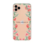 Coque Iphone 12 MINI fleur coquelicot personnalisee