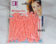 80 Thin Plastic Colours Hair Roller Pins For Rollers Styling curling Tools NEW