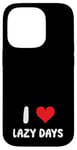 Coque pour iPhone 14 Pro I Love Lazy Days – Cœur – Relaxing Vacation Trip