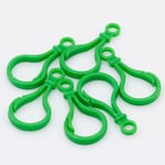 Fermoirs à gâchette homard multicolores en forme d'ampoule,porte-clés en plastique,porte-clés à crochet,sac d'hectare,recherche de bijoux,structure exécutive,20p,25x50mm - Type dark green