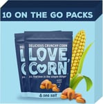 LOVE CORN Sea Salt Crunchy Corn Snack 45g x 10 Bags – 4.5 g (Pack of 10) 