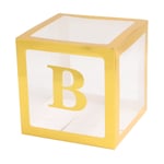 Hot 4PCS Transparent Balloon Box With Letters Balloon Gift Decoration Box