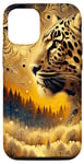 Coque pour iPhone 13 Pro Forest Sentinel : portrait de léopard captivant
