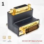 Adapter 1 Connecteur coudé DVI 24 + 5 24 + 1, Angle droit 90 270 degrés DVI vers DVI mâle vers mâle femelle vers femelle adaptateur d'extension vidéo