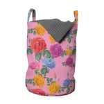 English Garden Laundry bag Colorful Roses Art