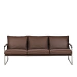 Walter Knoll - Fabricius Sofa 710-30, Black Chrome, Leather Cat. 50 Rodeo-Soft 1361 Cream