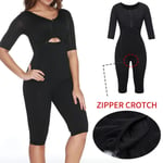 Body Shapewear för kvinnor efter operation Kompressionsplagg Fast kontroll Kroppsformare Waist trainer Slimmande underkläder Black XL