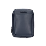 PIQUADRO Men Modus iPad Mini Leather Pouch, Blue, Taglia Unica