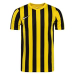 Nike Spillertrøye DF Striped Division IV - Gul/Sort/Hvit Barn, størrelse XS: 122-128 cm