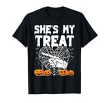 She's My Treat Funny Halloween Matching Couple Boyfriend T-Shirt