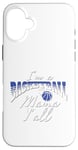 Coque pour iPhone 16 Plus Southern Moms Cadeau de basket-ball fantaisie pour femme Bleu et blanc