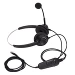 H360Drj9Mva Rj9 Business Headset Binaural Phone Headphone With Mic Mute Adjustab