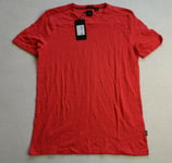 HUGO BOSS Men's Dark Red Tilson Basic T-Shirt Size M Medium - New With Tags