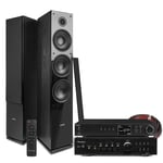 SHF80B Tower HiFi Speaker System with DAB+ Internet Radio and AD200B Amplifier