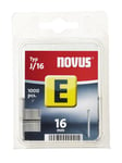 Novus Typ J/16 clous d’une longueur de 16 mm, 1000 clous du type J/16, optimale pour la fixation des moulures en bois