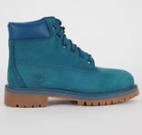 Boys Timberland 6 Inch A14TP Teal Leather Lace Up Winter Chukka Boots