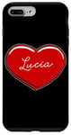 iPhone 7 Plus/8 Plus Hand Drawn Heart Lucia - First Name Hearts I Love Lucia Case