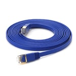 Cat 7 Ethernet-kaapeli 32AWG happiton kupari 10Gbps nopea 600Mhz kaistanleveys tasainen Internet-verkko LAN-liitäntäjohto, sininen 20m