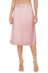 Vlazom Jupon Femme Longue Jupes de Robes Fond de Jupe avec Dentelle Jupon pour Femme Demi-Jupe avec Dentelle Jupon sous Robe，Rose，S