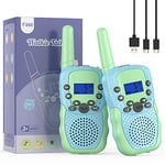 Bakoherp Walkie Talkies Rechargeable for 3-12 Years Boys Girls, 8 Channels 2 Way Radio Toy with LCD Backlit And LED Flashlight, 3KM Long Range Walky Talky for Outdoor Adventures, Camping, Hiking