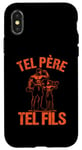 Coque pour iPhone X/XS Tel père tel fils accessoire musculation bodybuilding humour