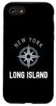 Coque pour iPhone SE (2020) / 7 / 8 Long Island New York Vintage LI NY Compas établi en 1640