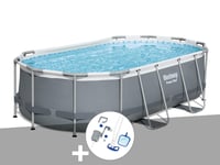 Kit piscine tubulaire Bestway Power Steel ovale 4,27 x 2,50 x 1,00 m + Kit d'entretien