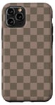 Coque pour iPhone 11 Pro Beige, motif damier, carreaux