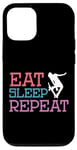 Coque pour iPhone 12/12 Pro Skateboard Eat Sleep Repeat Vintage Skater