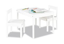 PINOLINO Ensemble de sièges pour Enfants Sina, 3 pièces, laqué Blanc, recommandé pour Les Enfants à partir de 2 Ans, 3 pièces : 2 chaises, 1 Table, Hauteur d'assise 28 cm