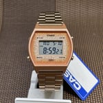 Casio B640WCG-5D Popular Vintage Design Rose Gold Stainless Steel Digital Watch