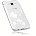 mumbi Coque de protection pour Samsung Galaxy J5 (2015) TPU gel silicone transparent Motif aigrette de pissenlit