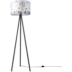 Paco Home Lampe Chambre Enfant Chambre De Bébé Lampadaire E27 Montgolfière Animaux Crème (Ø455cm), Lampadaire - Noir