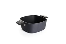 Woll Diamond Lite Casserole carrée inductive, 24 x 24 cm, hauteur 10,5 cm, 4,5 l, avec 2 poignées latérales, convient pour tous les types de feux, fonte d'aluminium, revêtement anti-adhésif, passe au