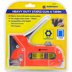 Heavy Duty Compact Staple Gun Includes 4-14mm Staples Tacker Upholstery Diy