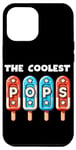 Coque pour iPhone 13 Pro Max The Coolest Pops Patriotic, rouge, blanc et bleu
