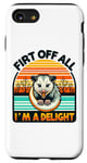 Coque pour iPhone SE (2020) / 7 / 8 Funny First of All I'm A Delight Sarcastic Angry Opossum