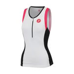 Castelli Free Dame Tri Singlet Sort/Hvit/Rosa, Str. L