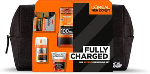 L'Oreal Men Expert Gift Set for Men, Hydra Energetic Fully Charged Washbag: Gel,