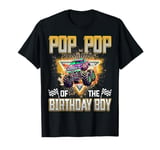 Pop Pop of The Birthday Boy Monster Truck Birthday Family T-Shirt