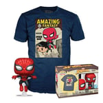 Funko Pop! & Tee (Adult): Marvel - Spider-Man (Metallic) Vinyl Figure & T-Shirt (M)